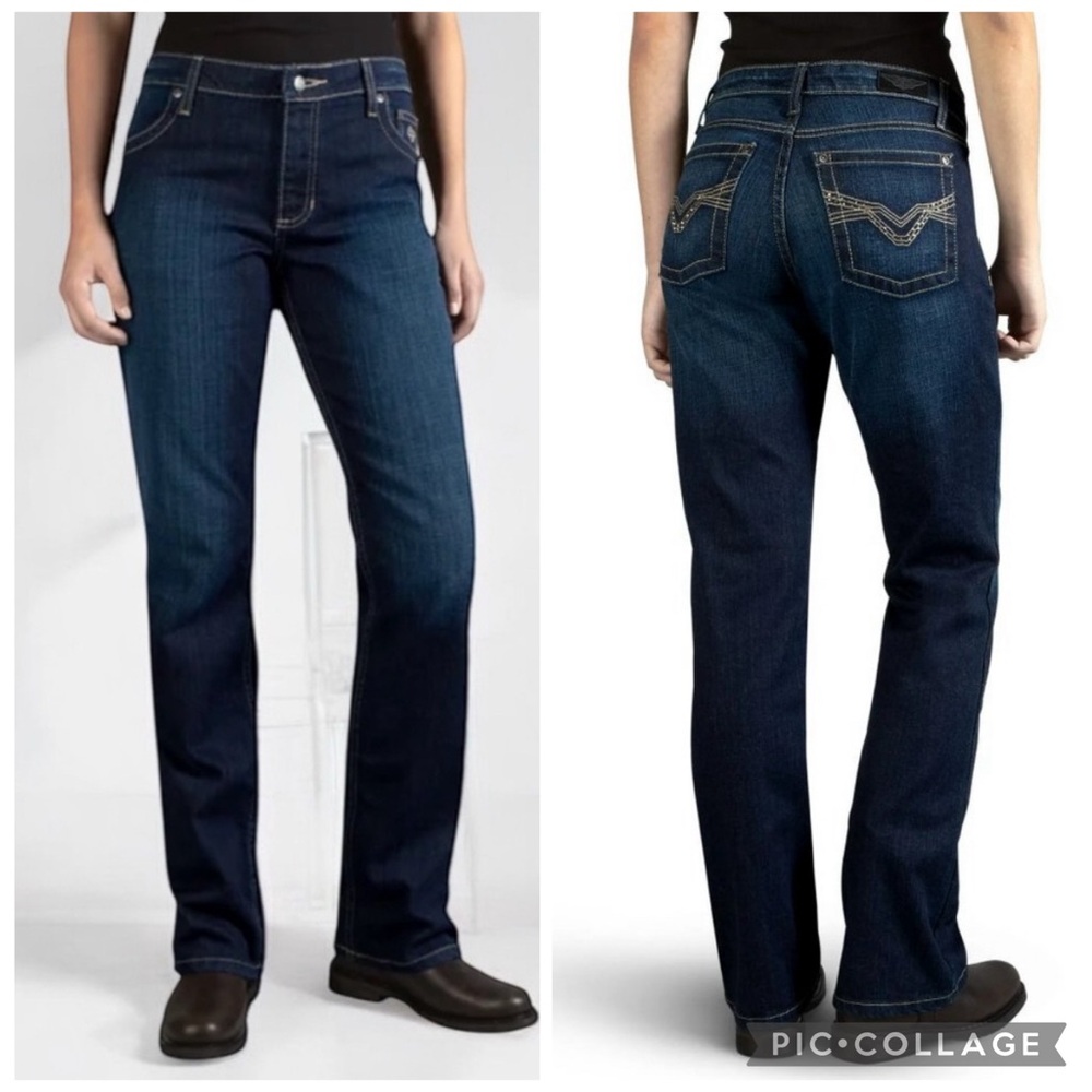 Harley-Davidson Women's Dark Blue Straight Leg Jeans